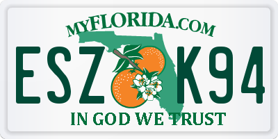 FL license plate ESZK94