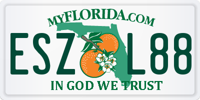 FL license plate ESZL88