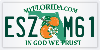 FL license plate ESZM61