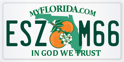 FL license plate ESZM66