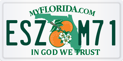 FL license plate ESZM71