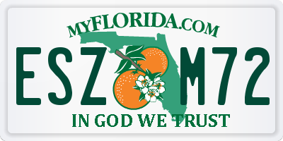 FL license plate ESZM72