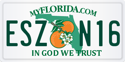 FL license plate ESZN16