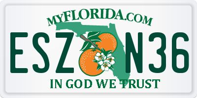 FL license plate ESZN36