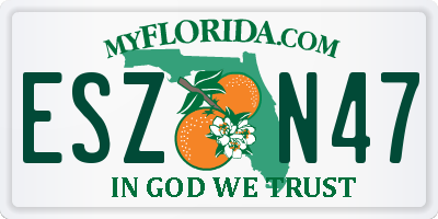 FL license plate ESZN47