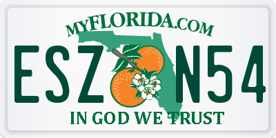 FL license plate ESZN54