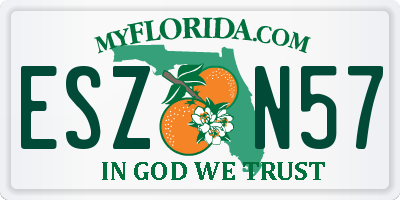 FL license plate ESZN57
