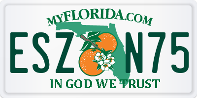 FL license plate ESZN75