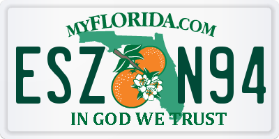 FL license plate ESZN94