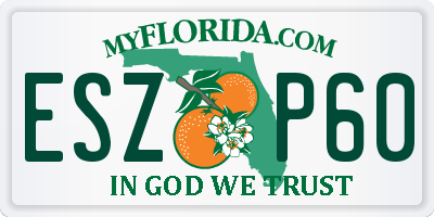 FL license plate ESZP60