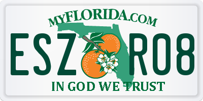 FL license plate ESZR08