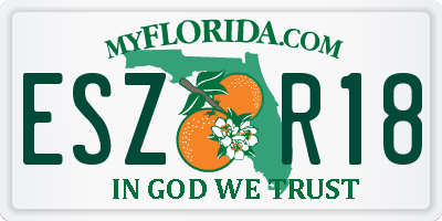 FL license plate ESZR18
