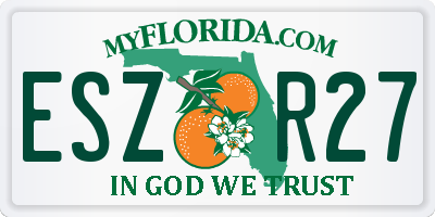 FL license plate ESZR27