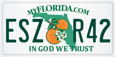 FL license plate ESZR42