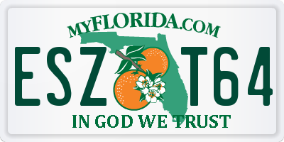 FL license plate ESZT64