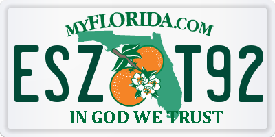 FL license plate ESZT92