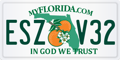 FL license plate ESZV32