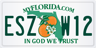 FL license plate ESZW12