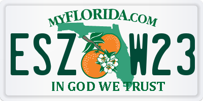 FL license plate ESZW23