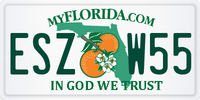 FL license plate ESZW55