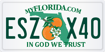 FL license plate ESZX40