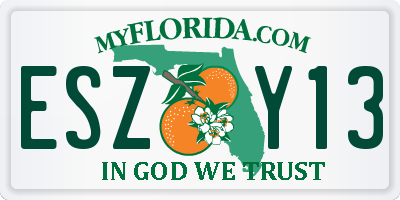 FL license plate ESZY13