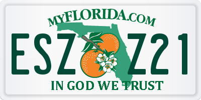 FL license plate ESZZ21