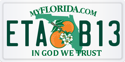 FL license plate ETAB13