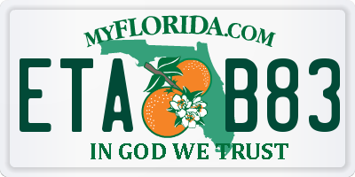 FL license plate ETAB83