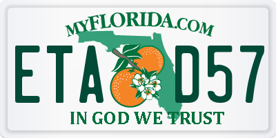 FL license plate ETAD57