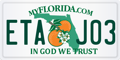 FL license plate ETAJ03