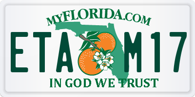 FL license plate ETAM17