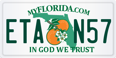 FL license plate ETAN57