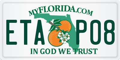 FL license plate ETAP08