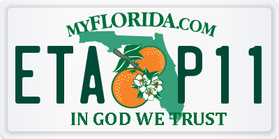 FL license plate ETAP11