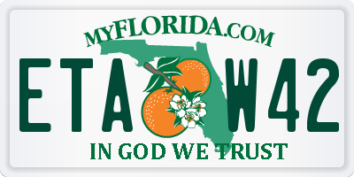 FL license plate ETAW42