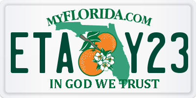 FL license plate ETAY23