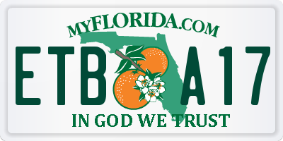 FL license plate ETBA17