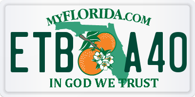 FL license plate ETBA40