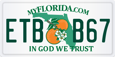 FL license plate ETBB67