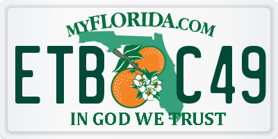 FL license plate ETBC49
