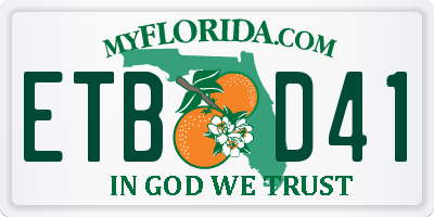 FL license plate ETBD41