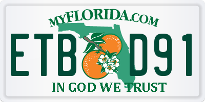 FL license plate ETBD91