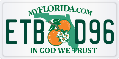 FL license plate ETBD96