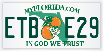 FL license plate ETBE29
