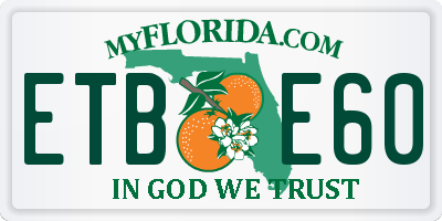 FL license plate ETBE60