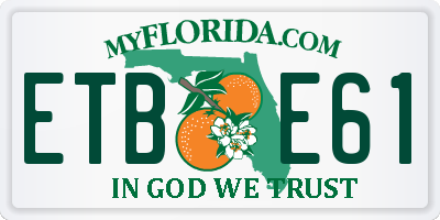 FL license plate ETBE61