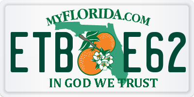 FL license plate ETBE62