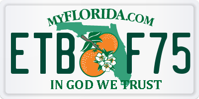 FL license plate ETBF75