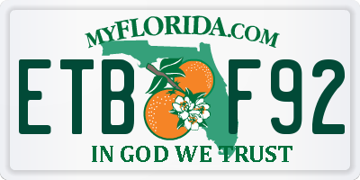 FL license plate ETBF92